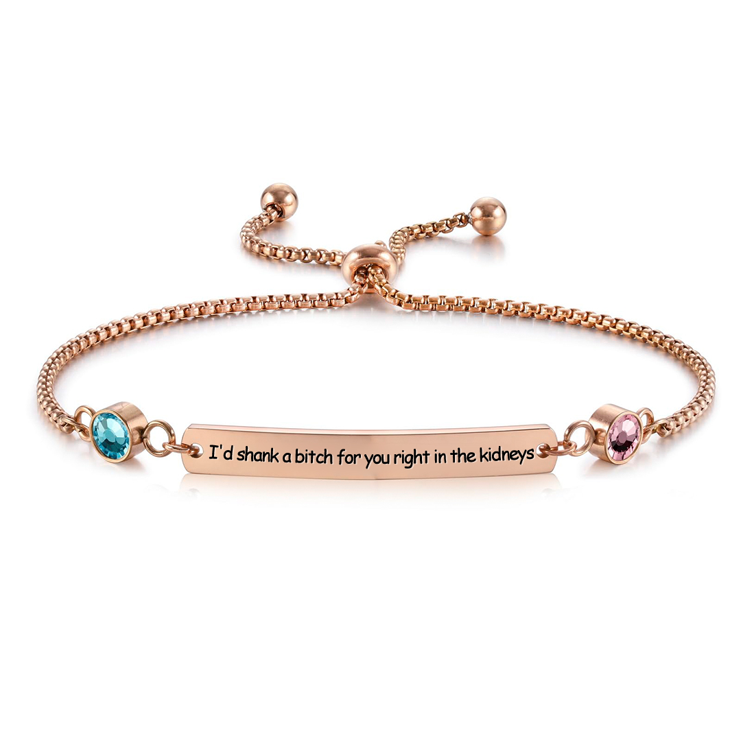 For Friend- Custom Birthstone Bracelet