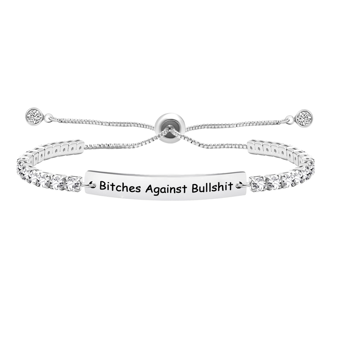  Bitches Against Bullshit Diamond Tennis Bracelet