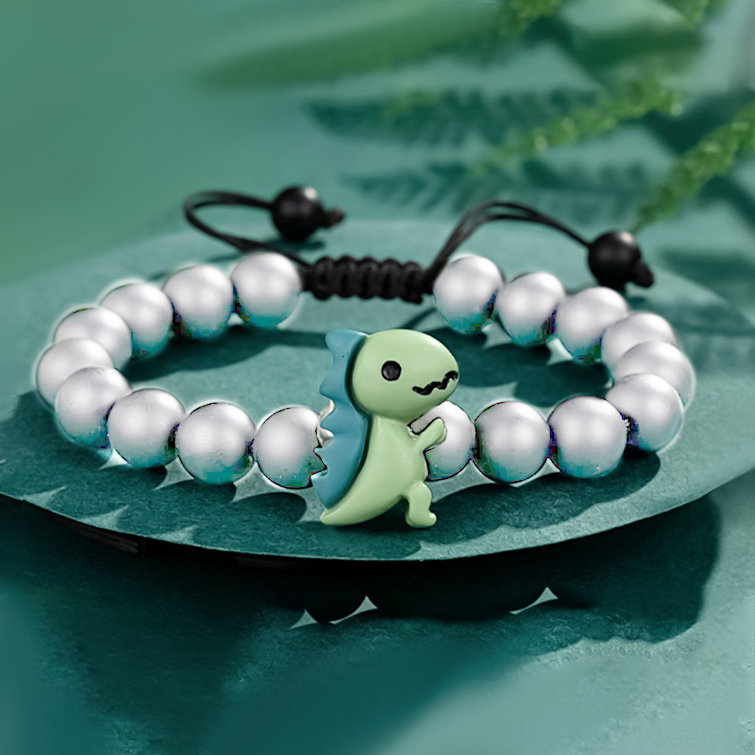 For Granddaughter- You are braver than you believe Dinosaur Bracelet