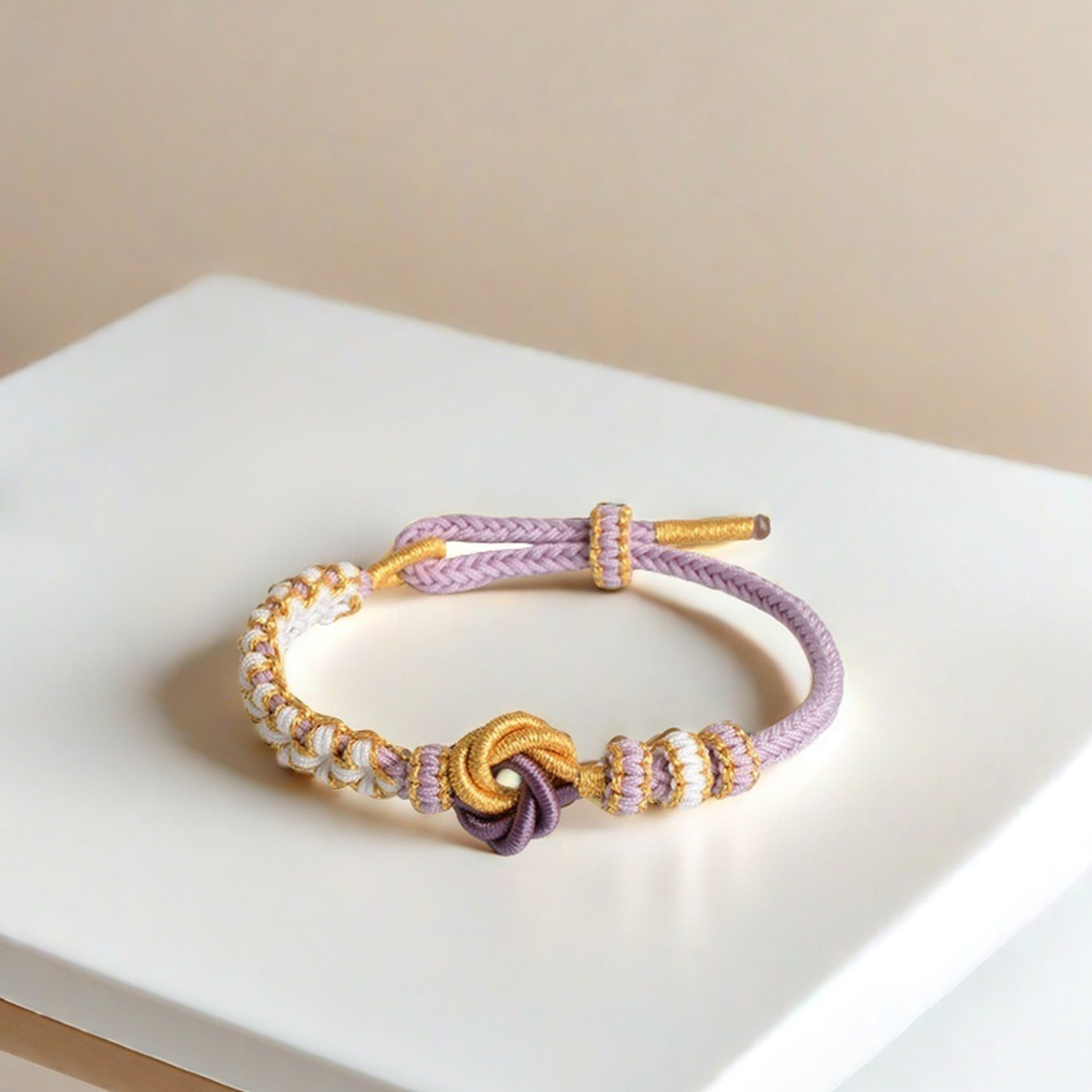 For Granddaughter Bracelet A Link That Can Never Be Undone Peach Blossom Knot Bracelet