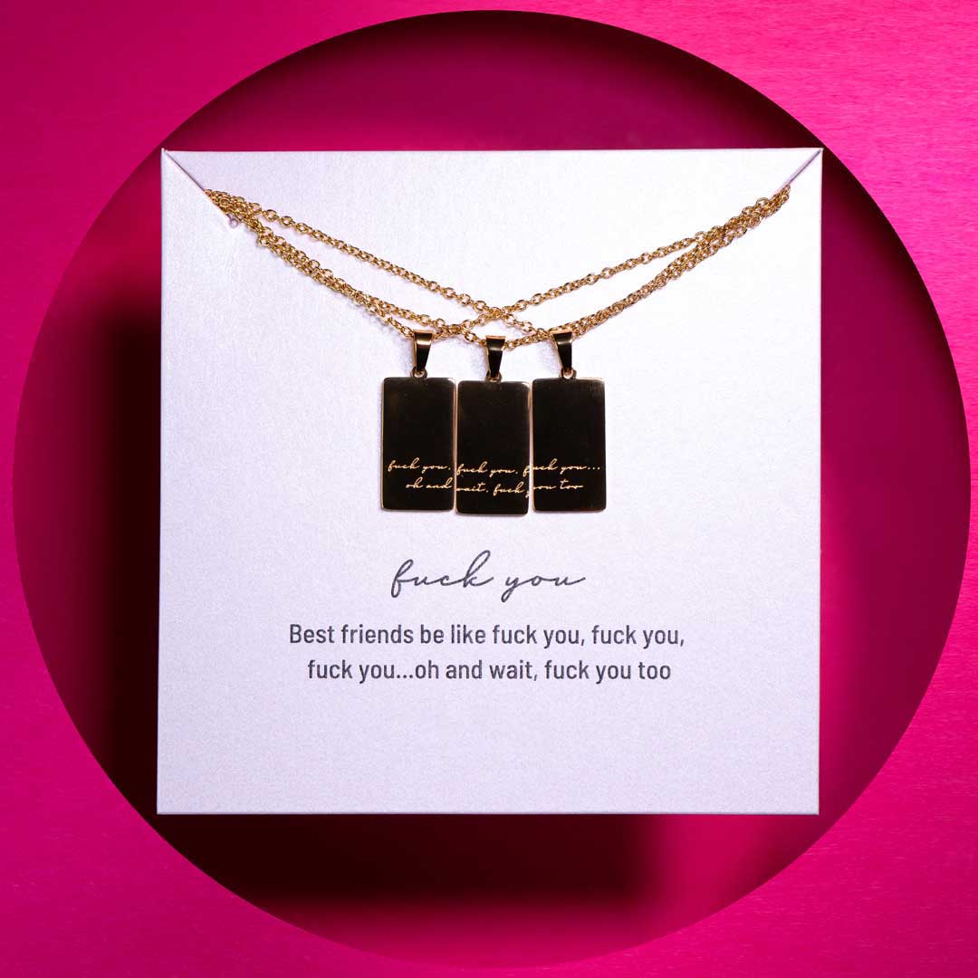For Friends - Fuck You All Set Necklace