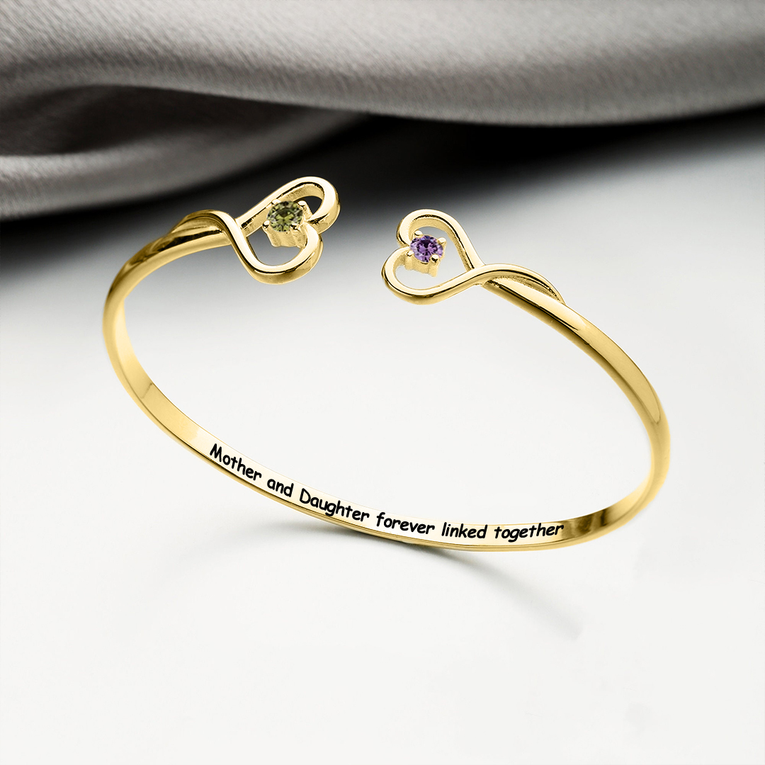 Customized Mother and Daughter Birthday Stone New Chapter Bracelet