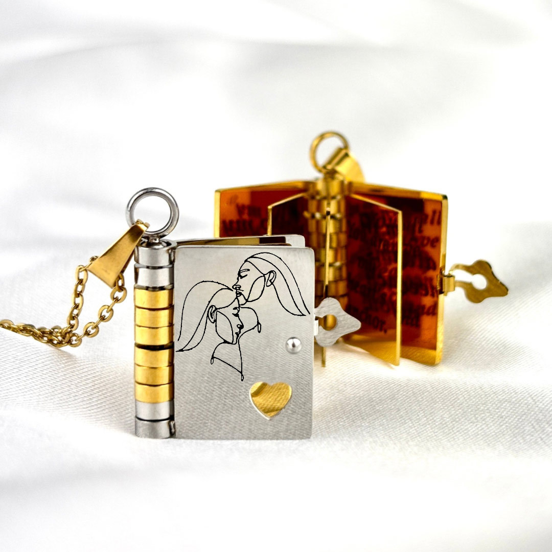 For Sisters- To My Mirror My Sister Book Necklace