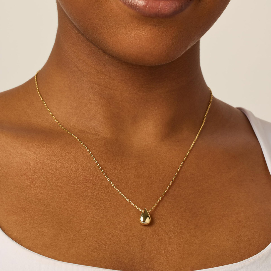 Memorial Tear Pendant Necklace 