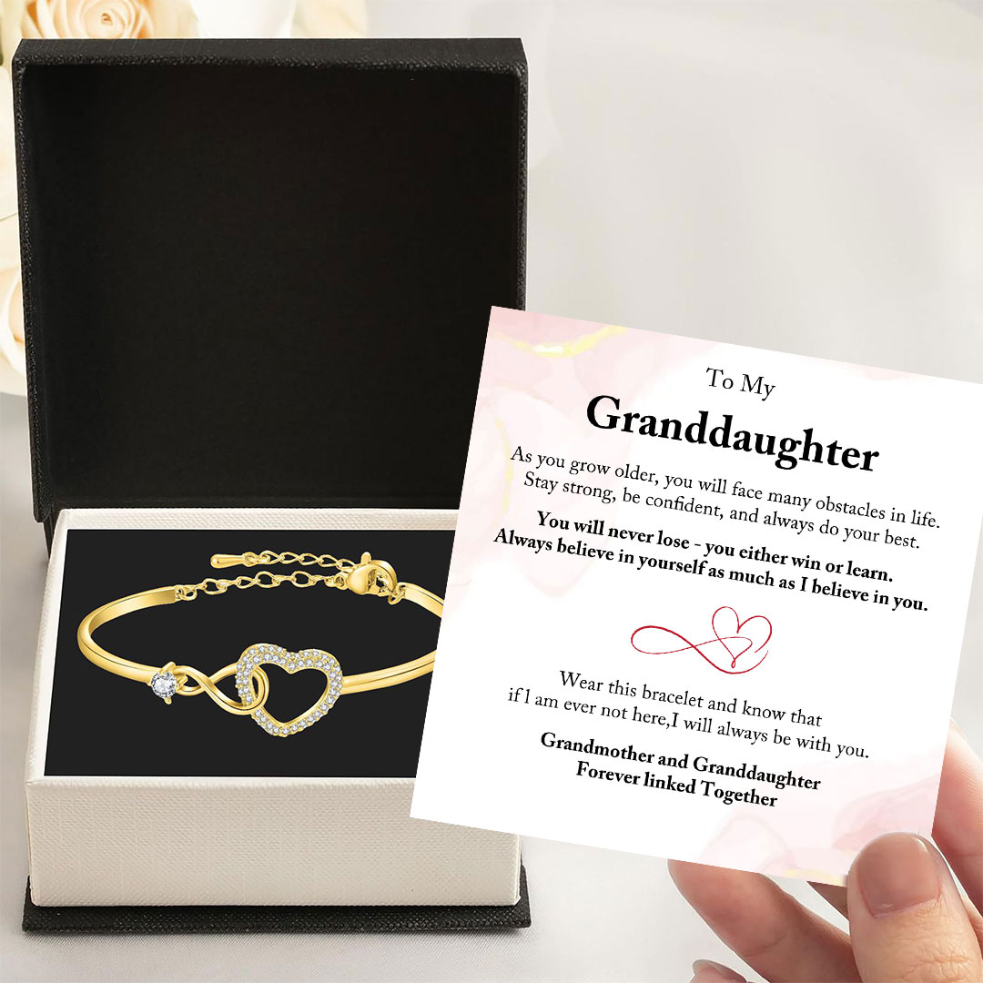 Grandmother and Granddaughter Forever linked Together Infinite Heart Bracelet