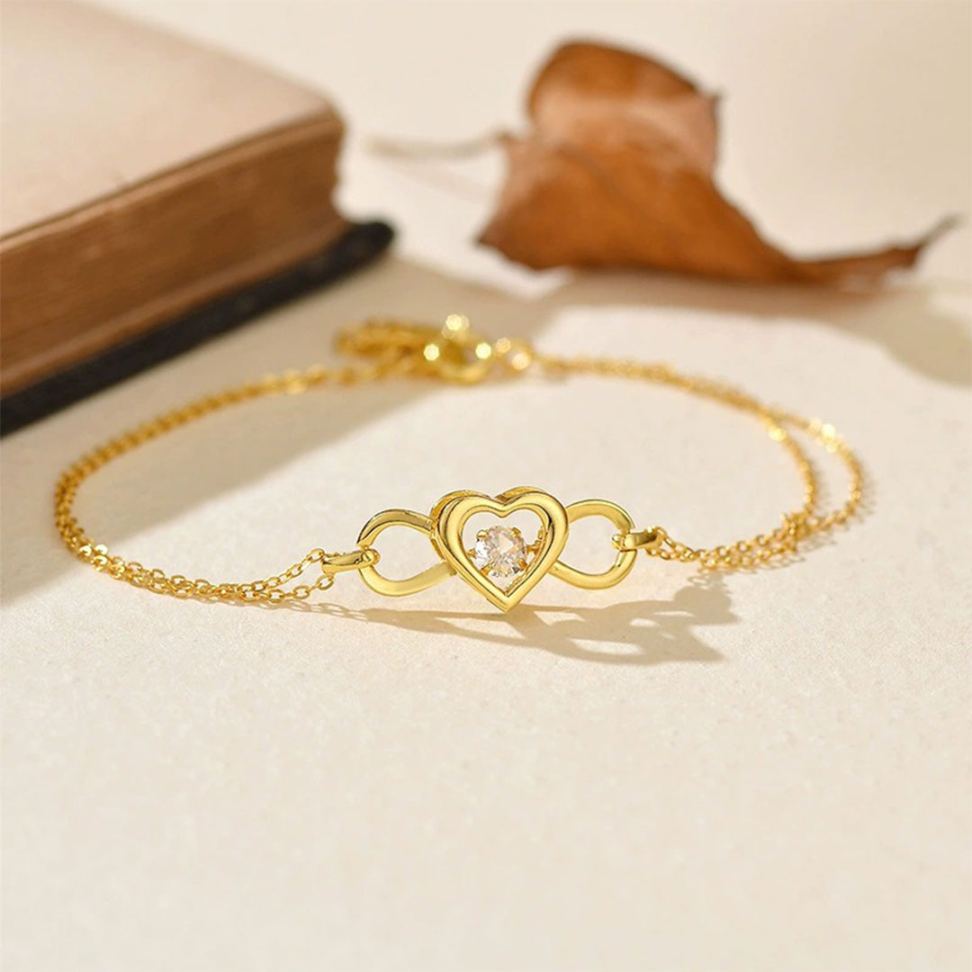 For Granddaughter - You Are The Most Beautiful Chapters Heart Infinity Bracelet