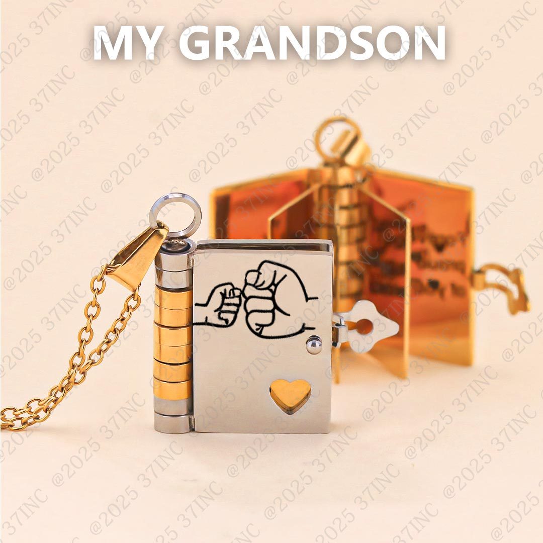 For Grandkids - My Love Stays With You Book Necklace