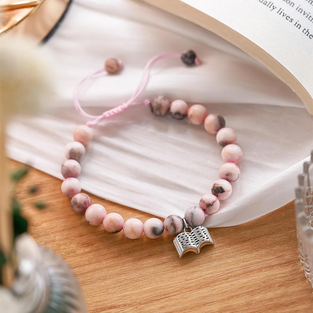 For Granddaughter - I love you forever and always Book Beaded Bracelet