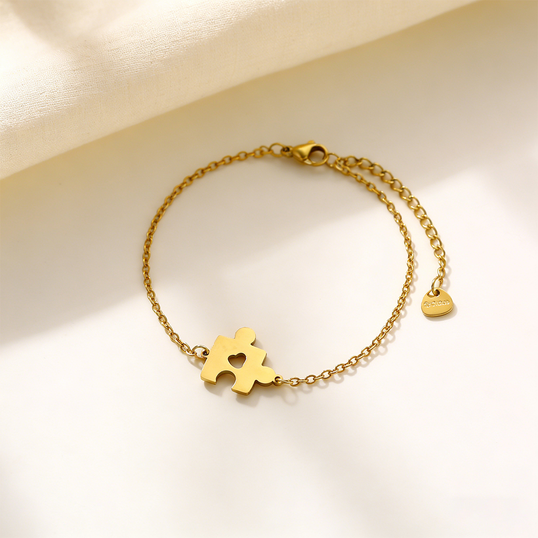 For bestie - Thank you for being such an important piece of my life puzzle bracelet