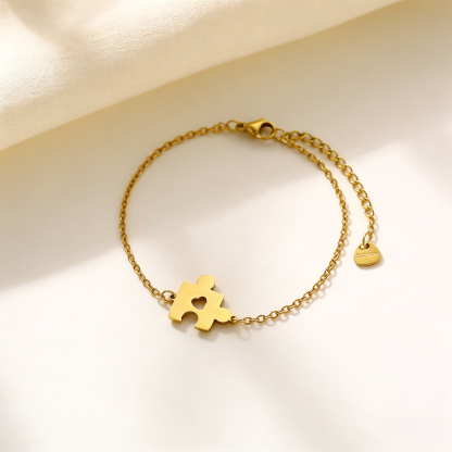For bestie - Thank you for being such an important piece of my life puzzle bracelet