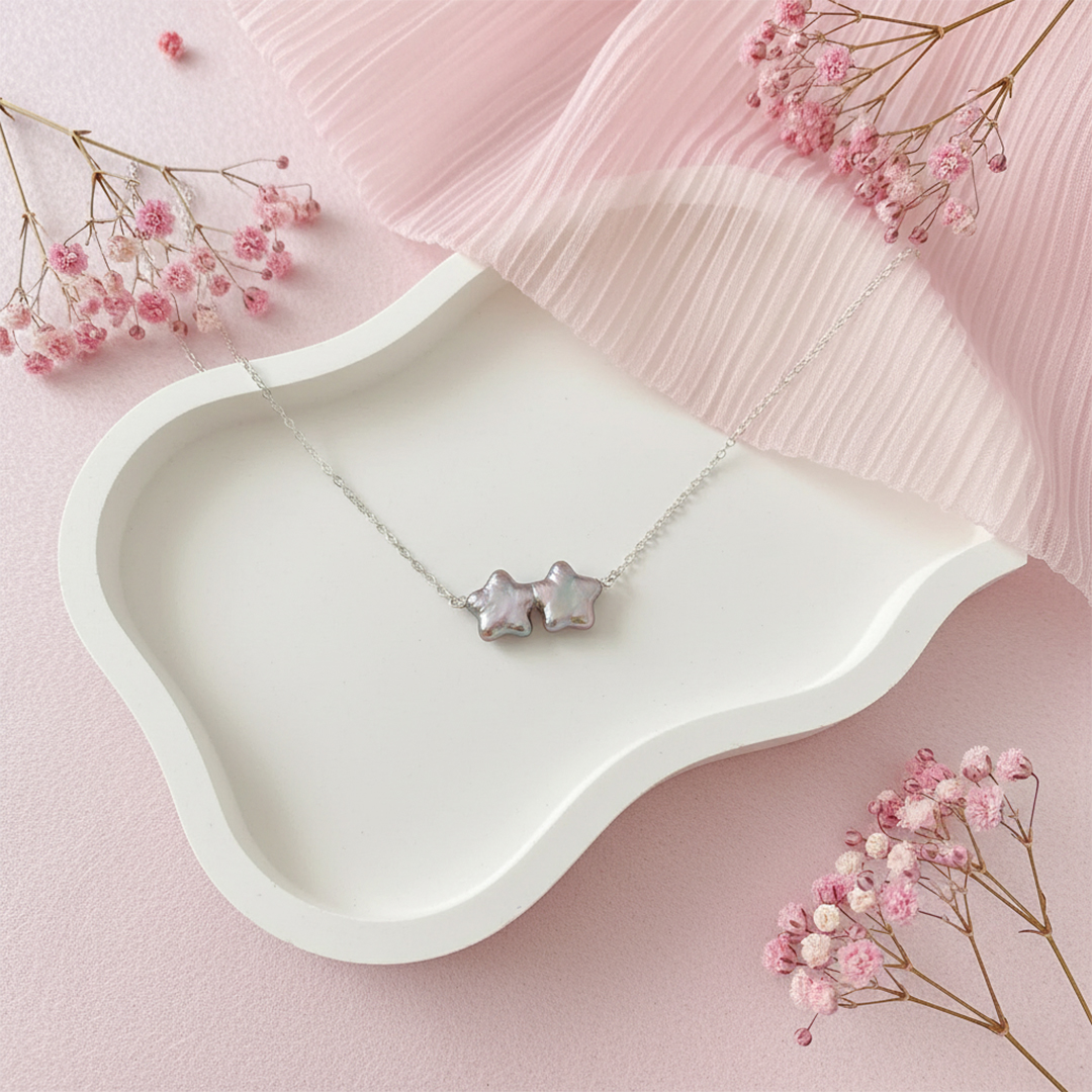 Sisters Are Like Stars Pearl necklace