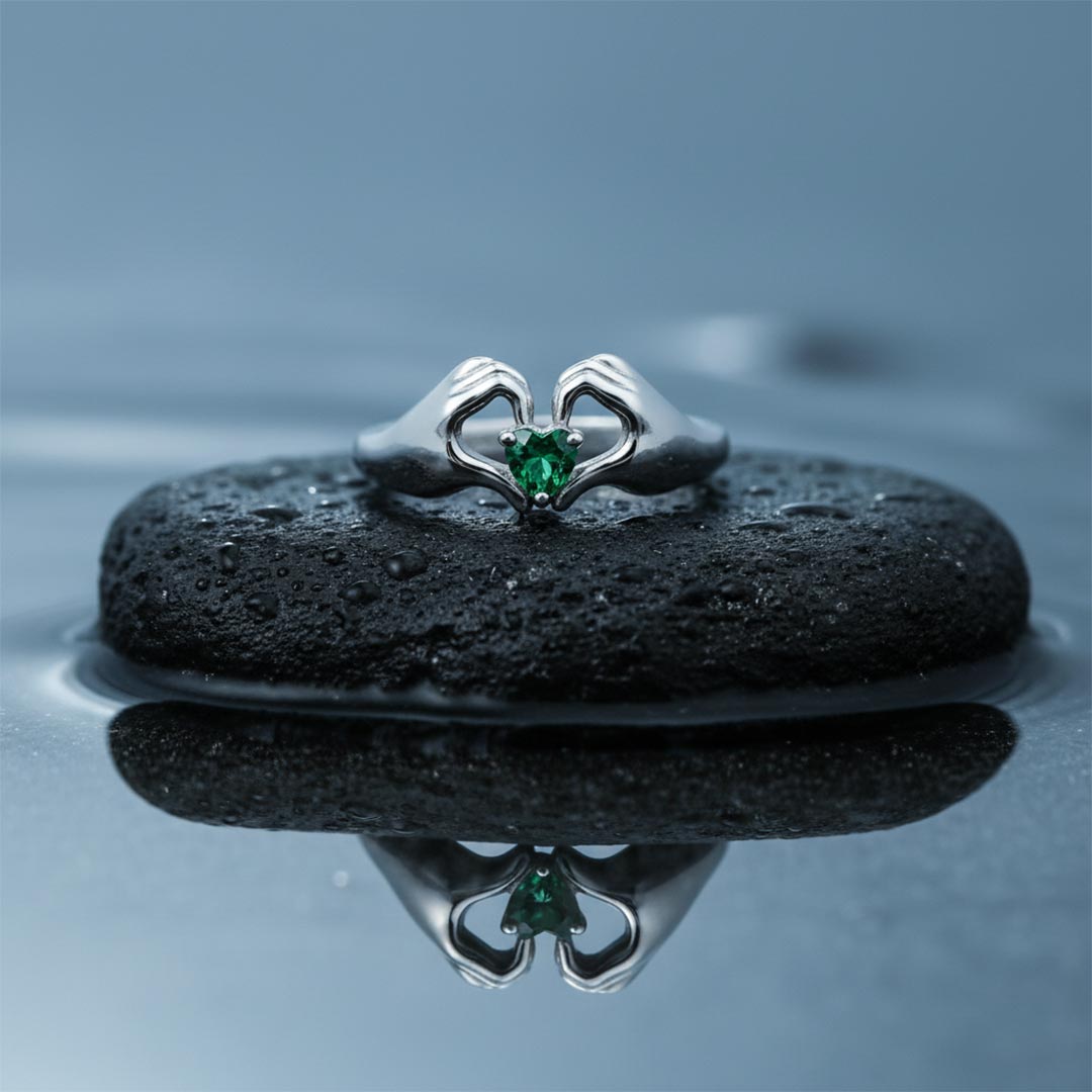 For Daughter - My Heart Is Always With You Custom Birthstone Ring