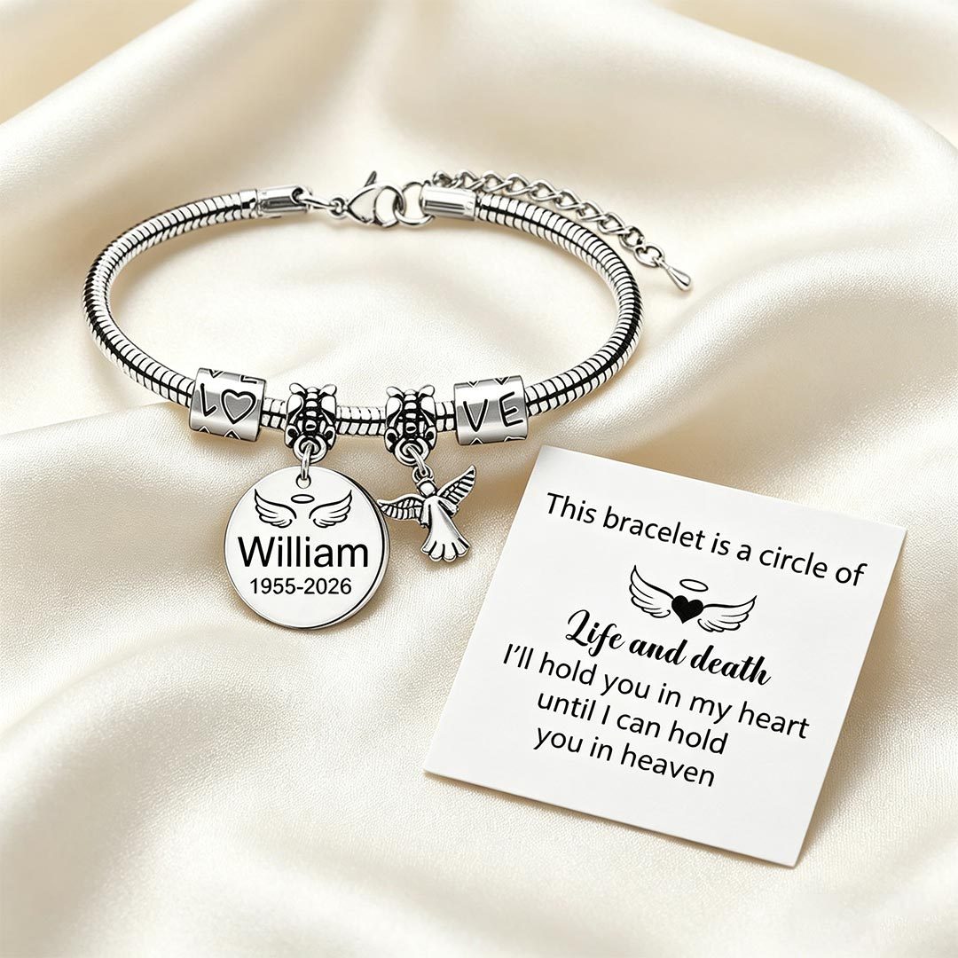 Personalized Angel Memorial Bracelet
