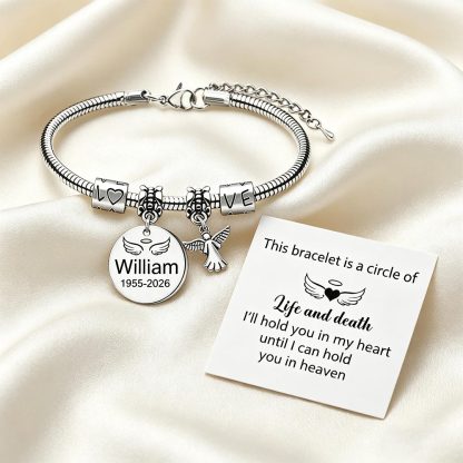 Personalized Angel Memorial Bracelet