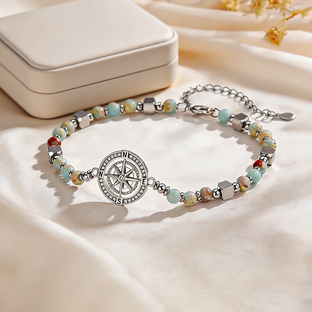 Congratulations - Going Places Graduation Compass bracelet