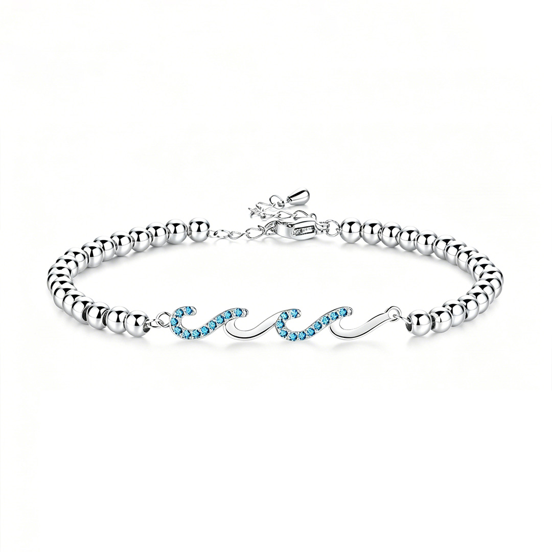 Love yourself every moment with this wave bracelet