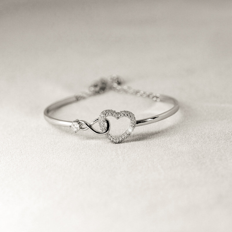 For Daughter - S925 Always Keep Me In Your Heart Infinite Heart Bracelet