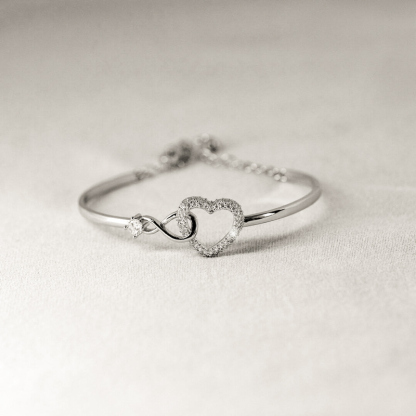 For Daughter - S925 Always Keep Me In Your Heart Infinite Heart Bracelet