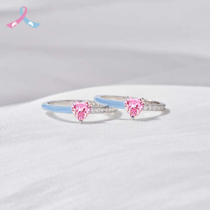 Mama Of An Angel Pink Heart Ring