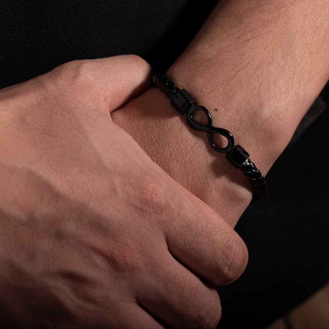 For Love - Never Forget That I Love You Ceramic Infinity Braided Bracelet