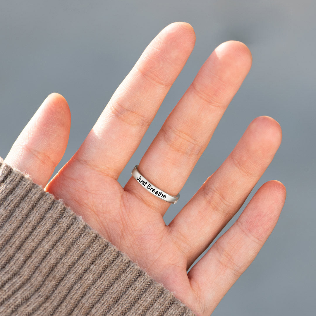 Just breathe  Lotus Ring