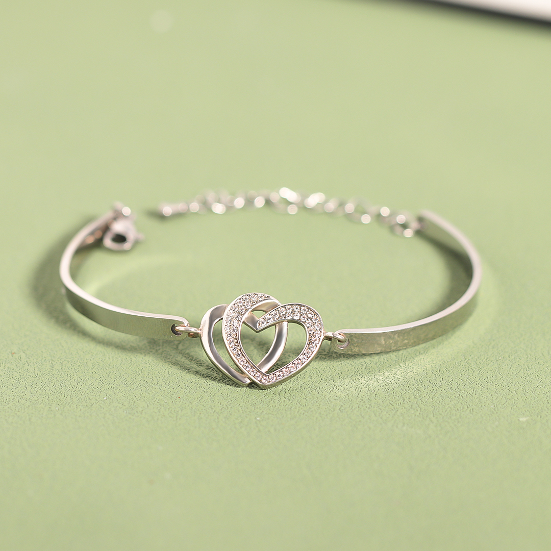 For Mother -Souls Intertwined Double Heart Bracelet