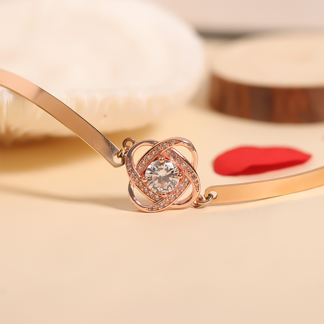 For Friend - I'll Always Be There For You Diamond Knot Bracelet