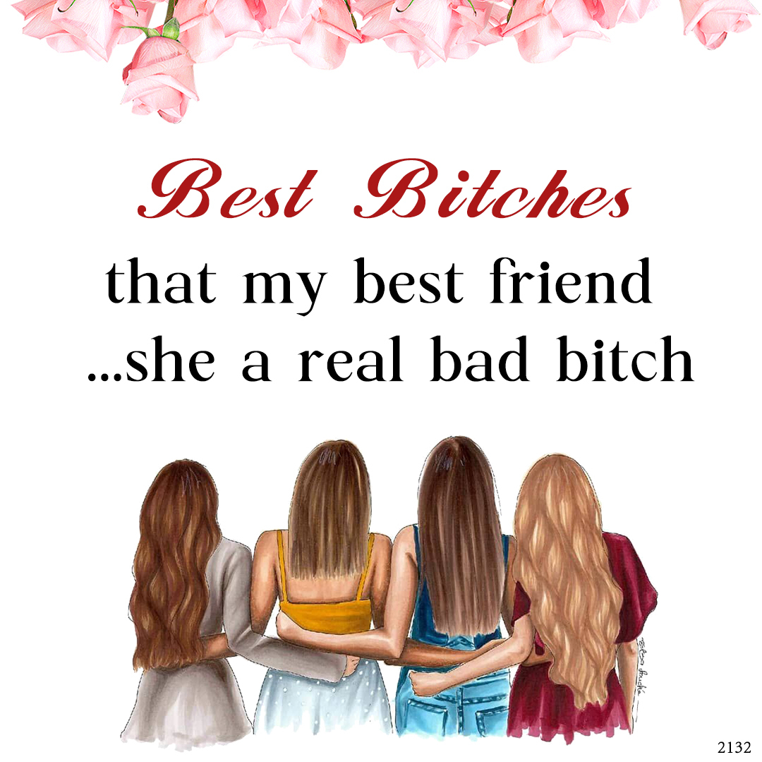 For Friend - Best Bitches That My Best Friend Heart Braided Bracelet