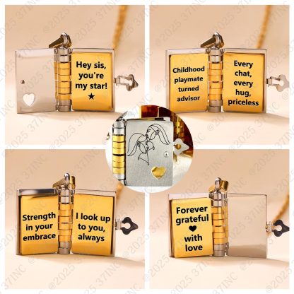 For Sisters- You're My Star Book Necklace