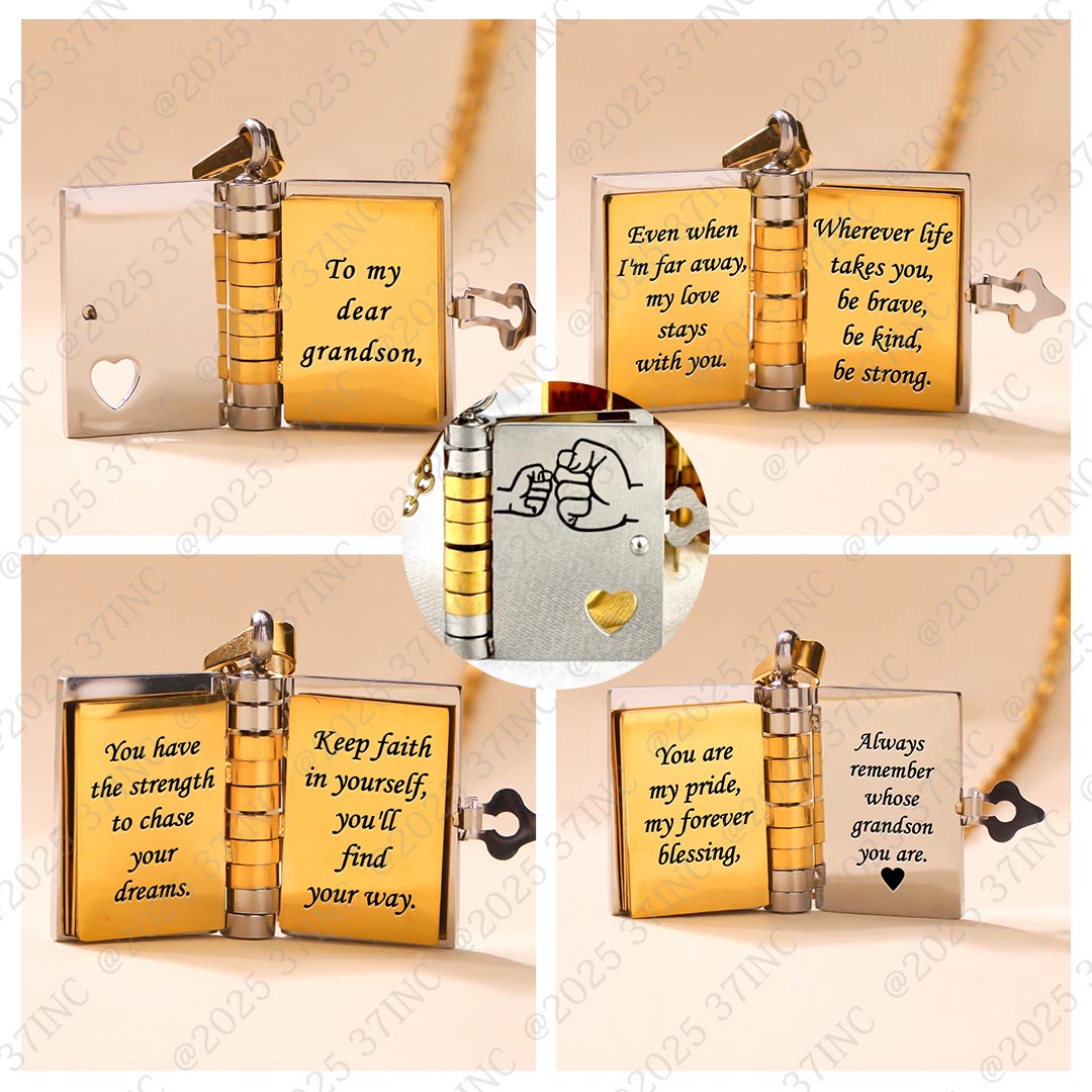 For Grandkids - My Love Stays With You Book Necklace