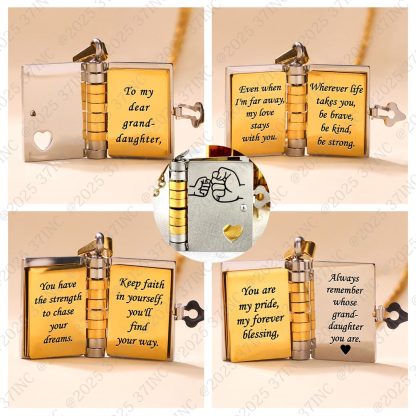 For Grandkids - My Love Stays With You Book Necklace