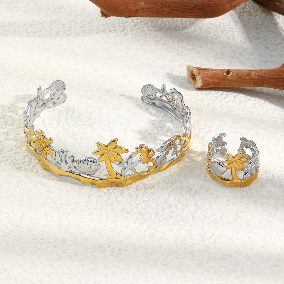 Slow Down And Breathe Ring And Bracelet