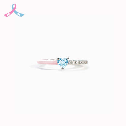Mama Of An Angel Pink Heart Ring