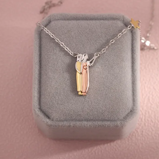 For Friend - Thank You For Being My Unbiological Sister Sister Star Pendant Necklace