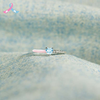 Mama Of An Angel Pink Heart Ring