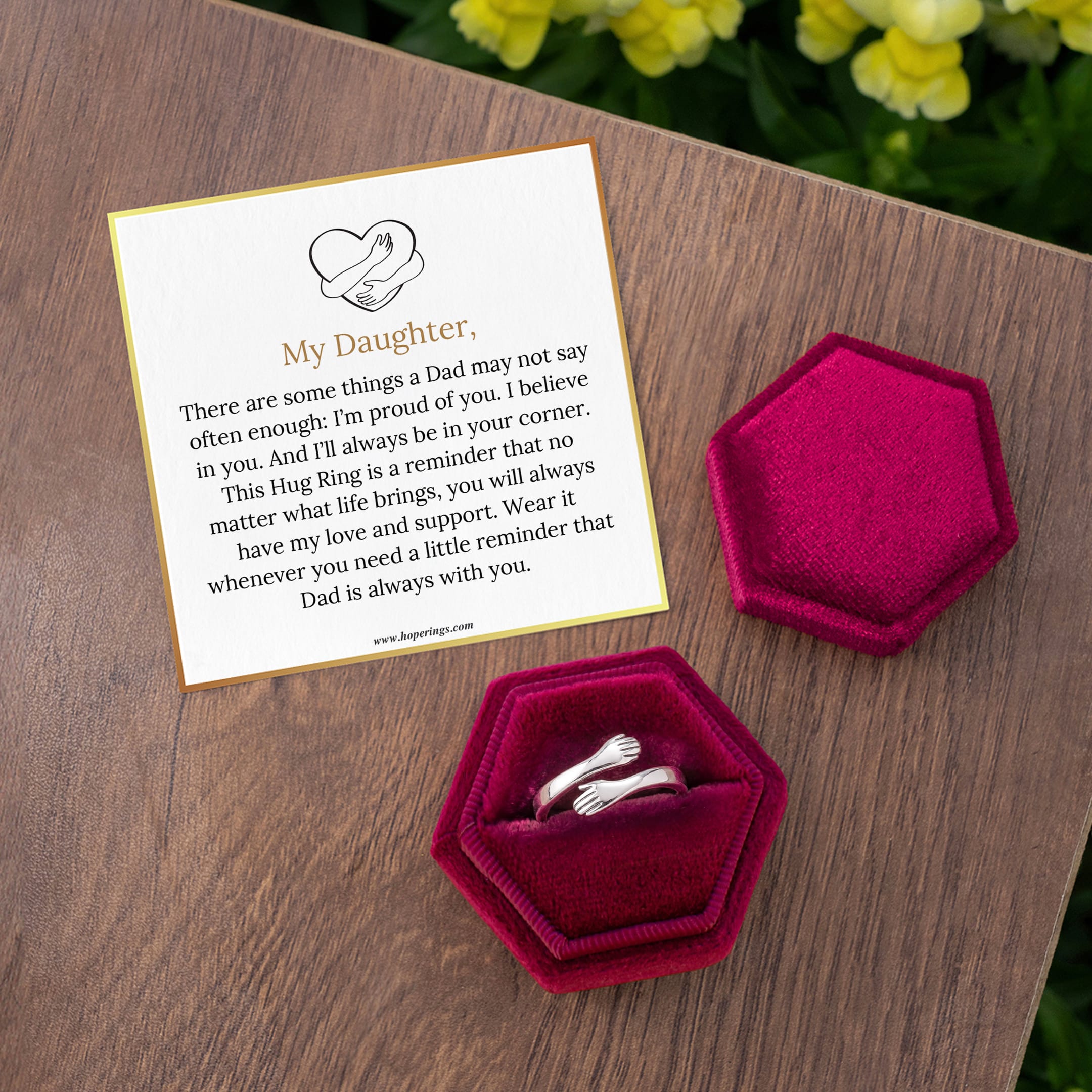 Dad & Daughter Adjustable Hug Ring