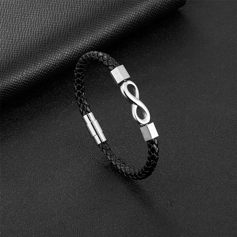 For Grandson - Grandmother and Grandson A link That  Can Never Be Undone Ceramic Infinity Braided Bracelet