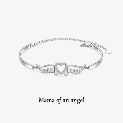 For Memorial - Mama of an angel  Wings Bracelet