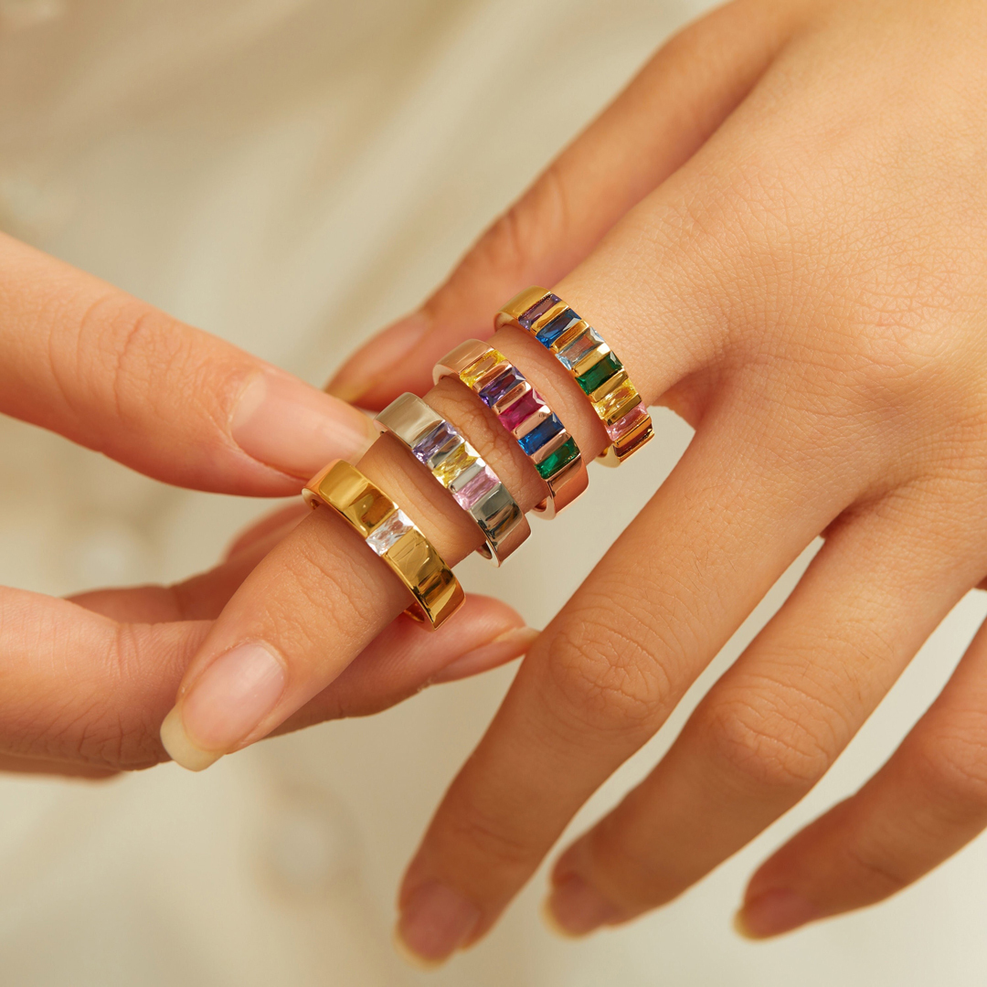 Custom Birthstone Family Elegant Ring