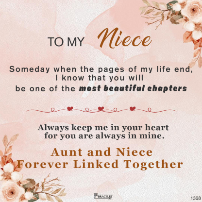 For Niece - A LINK THAT CAN NEVER BE UNDONE Peach Blossom Knot Bracelet