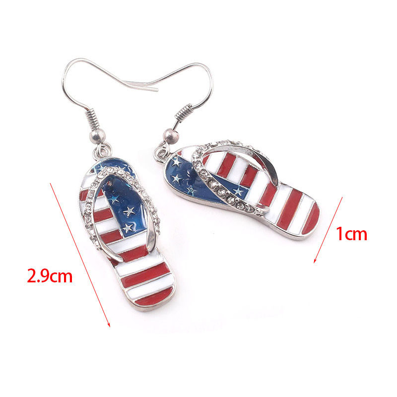 US Flag Slippers Earrings