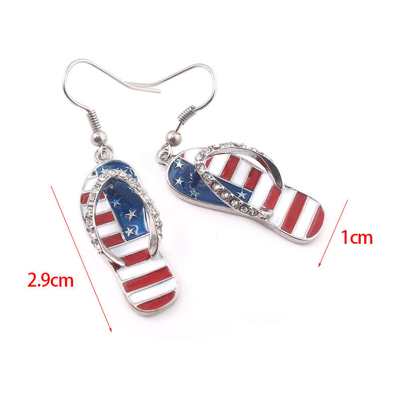 US Flag Slippers Earrings