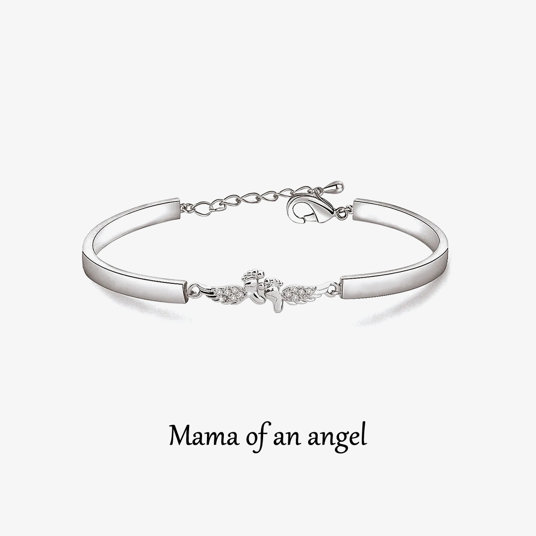 For Memorial - Mama Of An Angel Wing  Bracelet