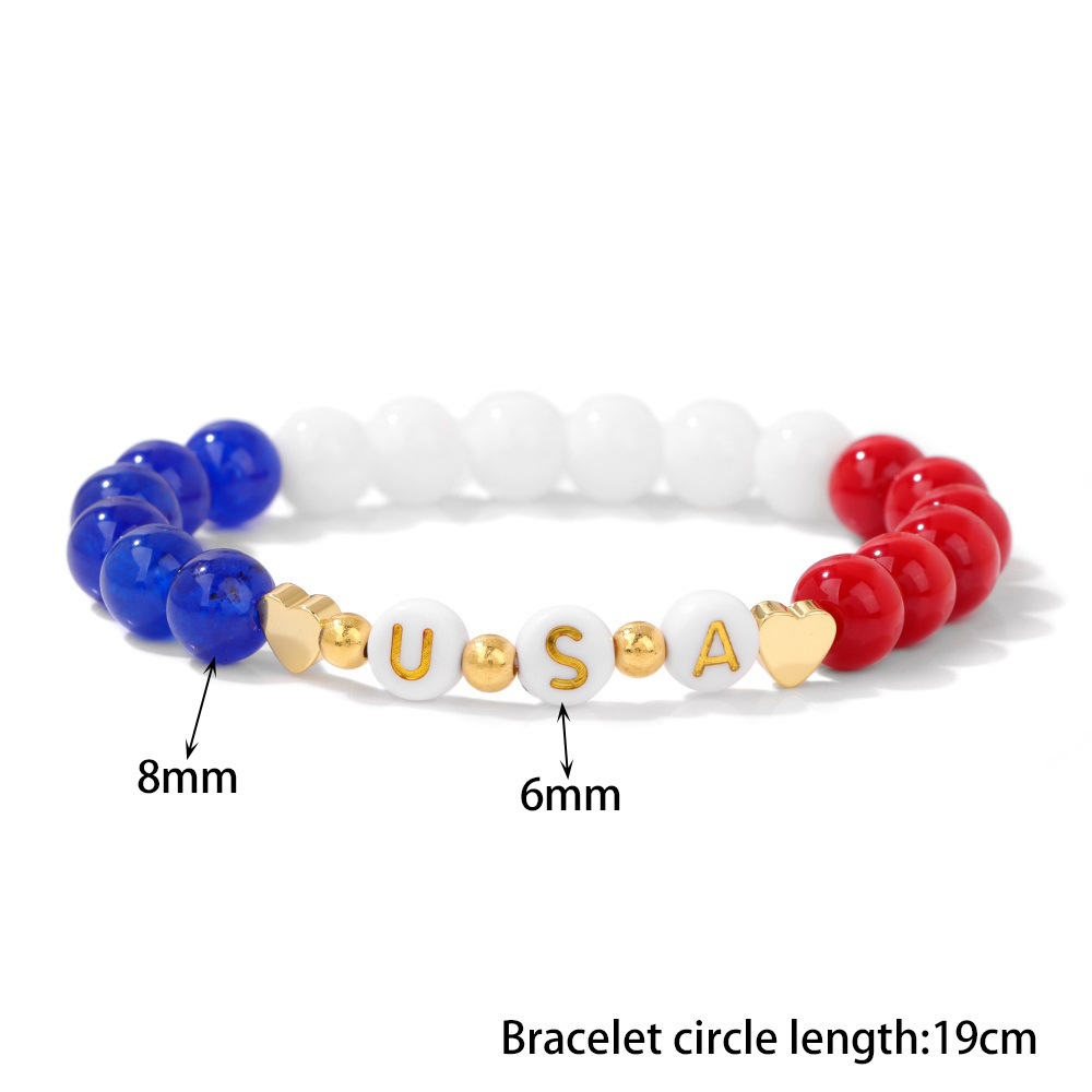 USA Letter Beads Bracelet