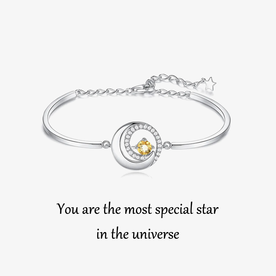 For Daughter - You Are The Most SPECIAL STAR In The Universe Moon And Star Bracelet