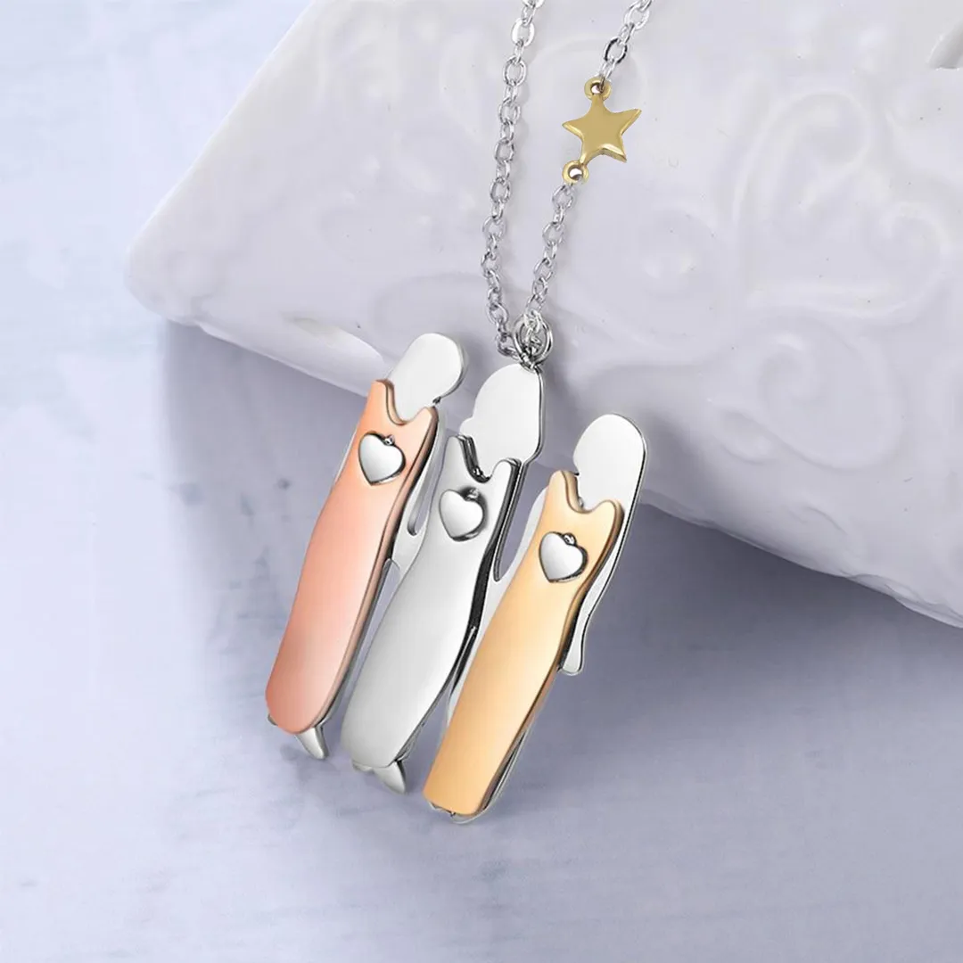 For Friend - Best friends are like thick thighs they stick together Stars Necklace