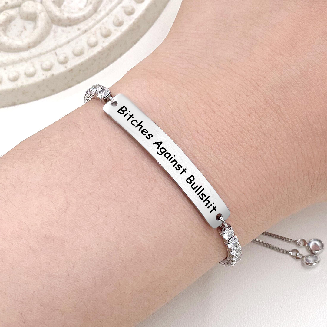 Bitches Against Bullshit Diamond Tennis Bracelet