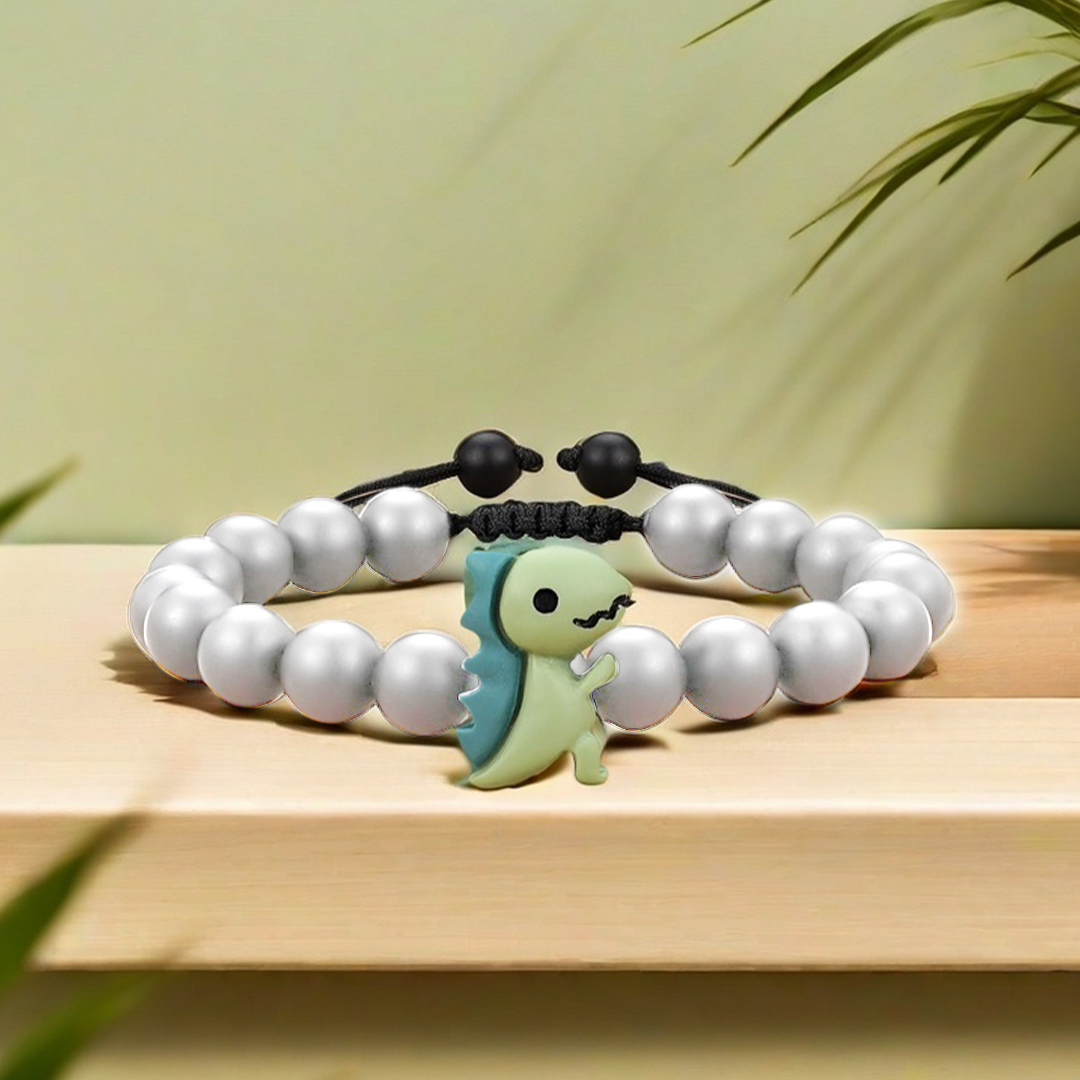 For Granddaughter- You are braver than you believe Dinosaur Bracelet