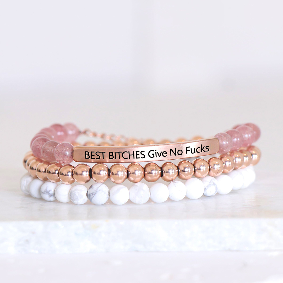 For Friend - Best Bicthes Bead Lettering Bracelet