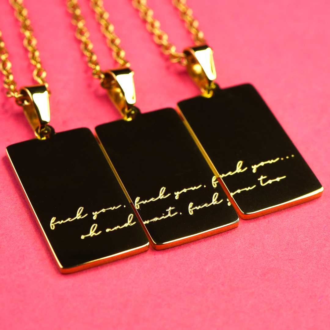 For Friends - Fuck You All Set Necklace